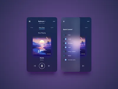 #DailyUI 21 — Home Monitoring Dashboard app application audio audio player bedroom daily daily ui daily ui challenge dailyui dailyuichallenge dashboad design home home monitoring dashboard killstarr monitoring monitoring dashboard player ui ux