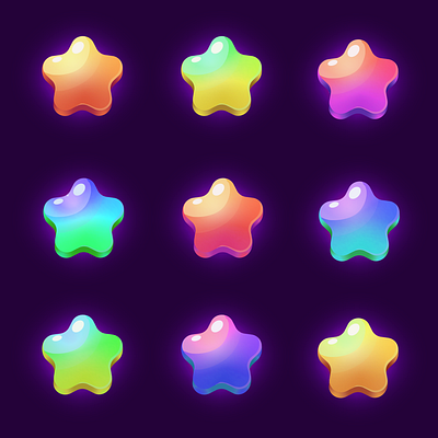 Set of Colors trendy stars art design gradient icon illustration logo magic shutterstock stars trendy ui uidesign