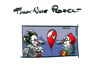Coffee sketch No.2013, funny nose project #3 characterdesign coffeesketch comic art illustration it pennywise procreate sketch