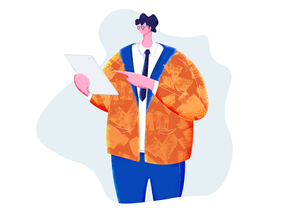 Installer :: Illustration boy brush business business man business man illustration character illustration illustration design illustrator illustrator cc install installer ipad ipad pro man procreate sketch tranmautritam vector vietnam