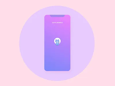 Cat's World App Concept animation app clean design interaction microinteraction mobile app mobile design onboarding pet ui