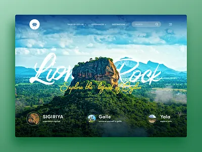 Ceylon Concept UI branding color concept design minimal typography ui uiux ux webconcept website