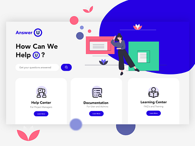 answerU branding design illustration illustrator ux vector web website