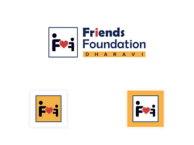 Friends Foundation Logo app app icon branding design icon icon design illustration logo logo design branding logo designs logodesign logos monogram typograhic logo typography ux