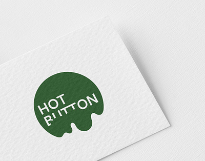 Logo for Hotbutton Prague / takes care of waste sorting bio button green hot logo logo design logotype marketing print typography vector waste sorting