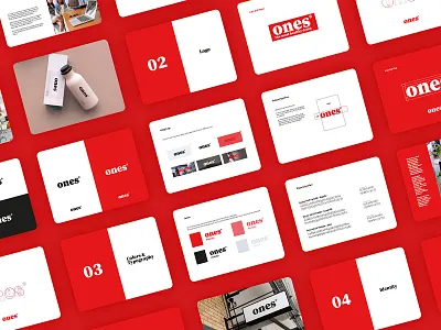 Ones brand guideline brand branding design flat fresh logo minimal typography vector