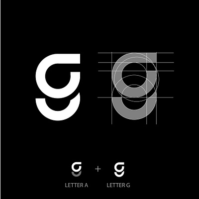 letter G desain icon ikon illustration logo merek tipografi ui vector vektor