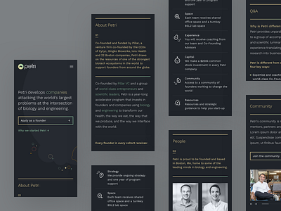 Petri – Mobile Selects accelerator biology biotech design engineering mobile startup ui ux web