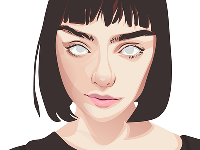 blind illustration portrait vector