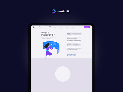 Masstraffic animation blue design illustration ui ux vector web website