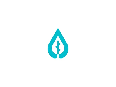 Bio-fuel Company Logo available for hire bio fuel blue brand identity branding concept conceptual design drop flat icon illustration leaf logo logo design logomark minimal negative space symbol ui