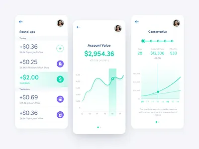 Investment Apps app concept dashboard finance history investment mobile app tracker