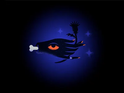 Witchcraft alchemy bone eye hand horror logo magic thistle witch witchcraft witchy