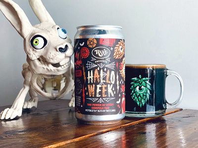 Packaging beer halloweek halloween packaging reve brewing