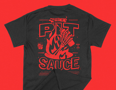 Southern Smoq BBQ T-Shirt barbecue bbq hot sauce screenprint skeleton southern tshirt