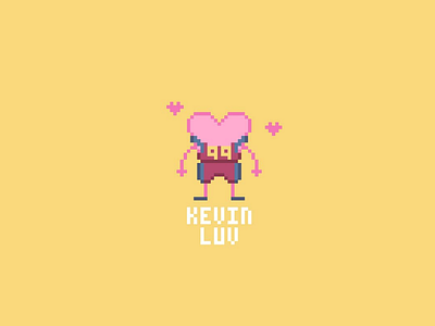 NBA Alter Egos: Kevin Love alter art blue burgundy cleveland cavaliers ego heart kevin love kevin luv love navy nba pink pixel pixelart yellow