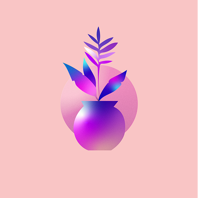 Missing spring creative design flower gradient illustration nature plant spring summer vector