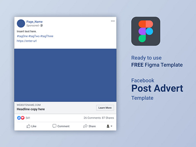 FREE Figma Facebook Advert Post Template advertising autolayout copywriting design facebook figma figmaafrica figmadesign free logo socialmedia template ui ux