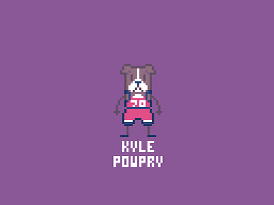 NBA Alter Egos: Kyle Lowry alter art black brown bulldog ego kyle lowry kyle powpry nba pixel pixelart purple red toronto raptors white