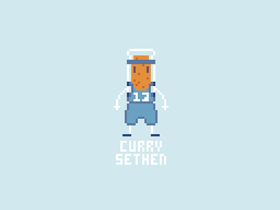 NBA Alter Egos: Seth Curry alter art blue curry sethen dallas mavericks ego headband navy nba orange pixel pixelart seth curry white