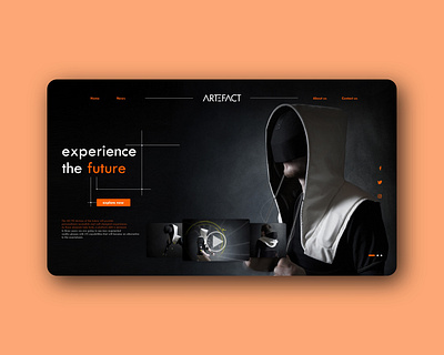 VR landing page concept app art design flat icon illustration ui ux web website