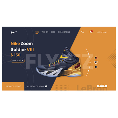 Sample Landing Page - Nike Zoom Soldier 8 design ui uiux ux web webdesign