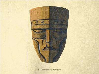 Frankenstein's Monster classic design horror illustration monster spooky texture tiki universal