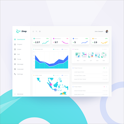 Freelance Graphic Designer Dashboard chart colorful crystals dashboard gradient graphic green modern table ui uiux ux web website zalepik