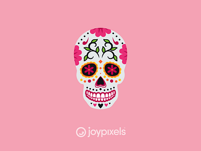 The JoyPixels Sugar Skull Sticker - Halloween Pack autumn dia de los muertos emoji emojis fall glyph graphic halloween holiday icon illustration november october skull skull art sugar skull