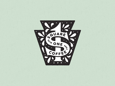 Square One Coffee Keystone branding geometric hex sign icon identity illustration keystone logo pennsylvania philadelphia texture typography vector