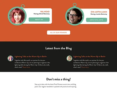 Pixel Pioneers Conference Website branding design typography web website