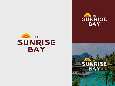 The Sunrise Bay brand branding clean flat identity logo modern typography