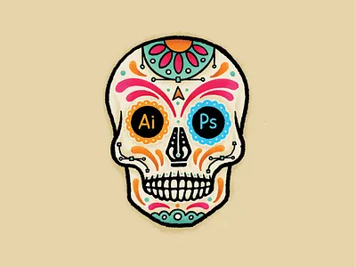 Death By Design austin branding diadelosmuertos halloween illustration logo skull sugar skull texas