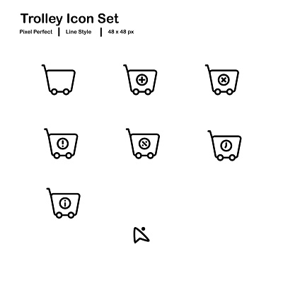 Trolley Icon set app branding design icon identity illustration mobile palette person set settings ui ux web website