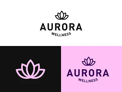 Aurora Logo Design aurora beauty beauty logo branding flower flower logo identity logo logo design logo designer logo mark logo mark design logo mark symbol logodesign logos logotype pink pink logo wellness wellness logo