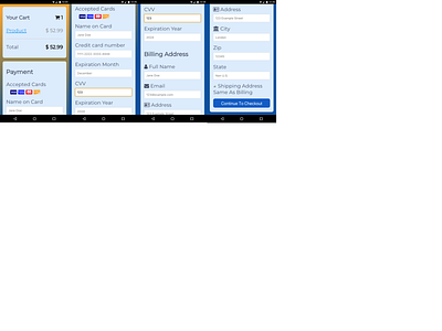 Credit Card Checkout Form design ui ux web