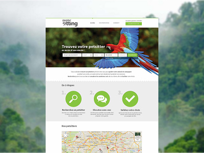 Exotic Sitting website - Home page (Personal Project) animals design nac ui ux web webdesigns website