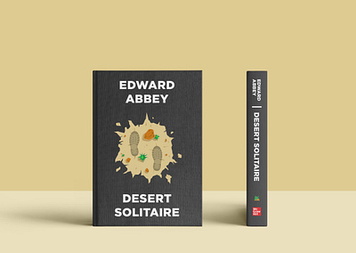 Desert Solitaire Book Cover pt 2 book cover design illustration student project