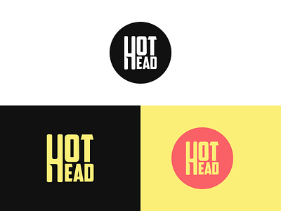 Hot Head Logo Design branding circle circle logo hot head hothead identity logo logo design logo designer logo mark logo mark design logo mark symbol logodesign logos logotype monogram monogram logo red logo stacked logo yellow logo