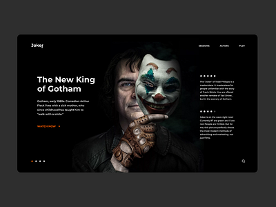 JOKER | Joaquin Phoenix | HALLOWEEN | FEDOROV DESIGN adobexd animation awwwards behance concept figma film films flat gif halloween motion mp4 mpls photoshop ready sketch tilda ui ux