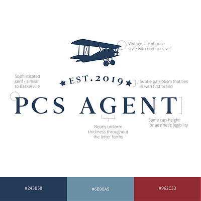 PCS Agent Logo brand identity branding graphic design logo logo design military pcs