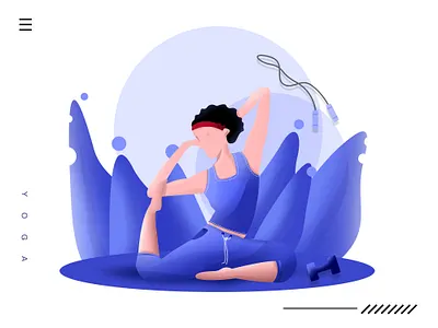 yoga animation animation bule uidesign web yoga