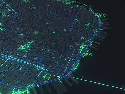 Bloom effect in harp.gl bloom geo gis maps post processing threejs