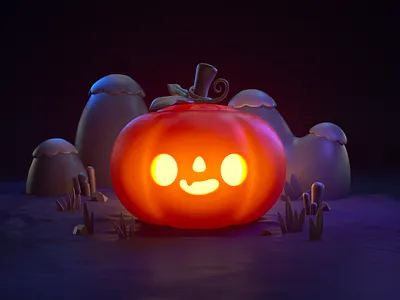 Happy Pumpkin 3d c4d character cinema 4d eyedesyn halloween mograph pumpkin