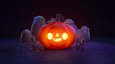 Happy Pumpkin 3d c4d character cinema 4d eyedesyn halloween mograph pumpkin