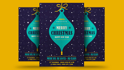 Christmas & Happy New Year Flyer celebration christmas christmas bash christmas festival christmas flyer christmas night christmas party club event festival flyer holiday invitation merry christmas new year new year flyer new year party new year poster party poster