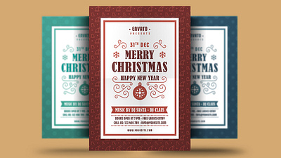 Christmas & Happy New Year Flyer celebration christmas christmas bash christmas festival christmas flyer christmas night christmas party club event festival flyer holiday invitation merry christmas new year new year flyer new year party new year poster party poster