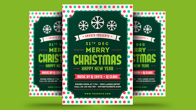 Christmas & Happy New Year Flyer bash celebration christmas christmas flyer christmas party club elegant event flyer gold holiday invitation merry christmas new year new years eve nightclub nye party party flyer poster