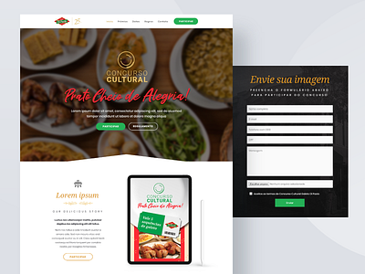 Cultural Contest Hotsite contest design hotsite landing page landingpage restaurant ui ux ux design web wordpress