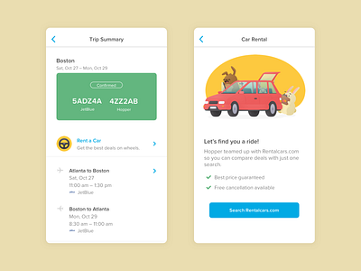 Need a ride? app car car rental flights hopper ios travel app traveling ui uiux ux